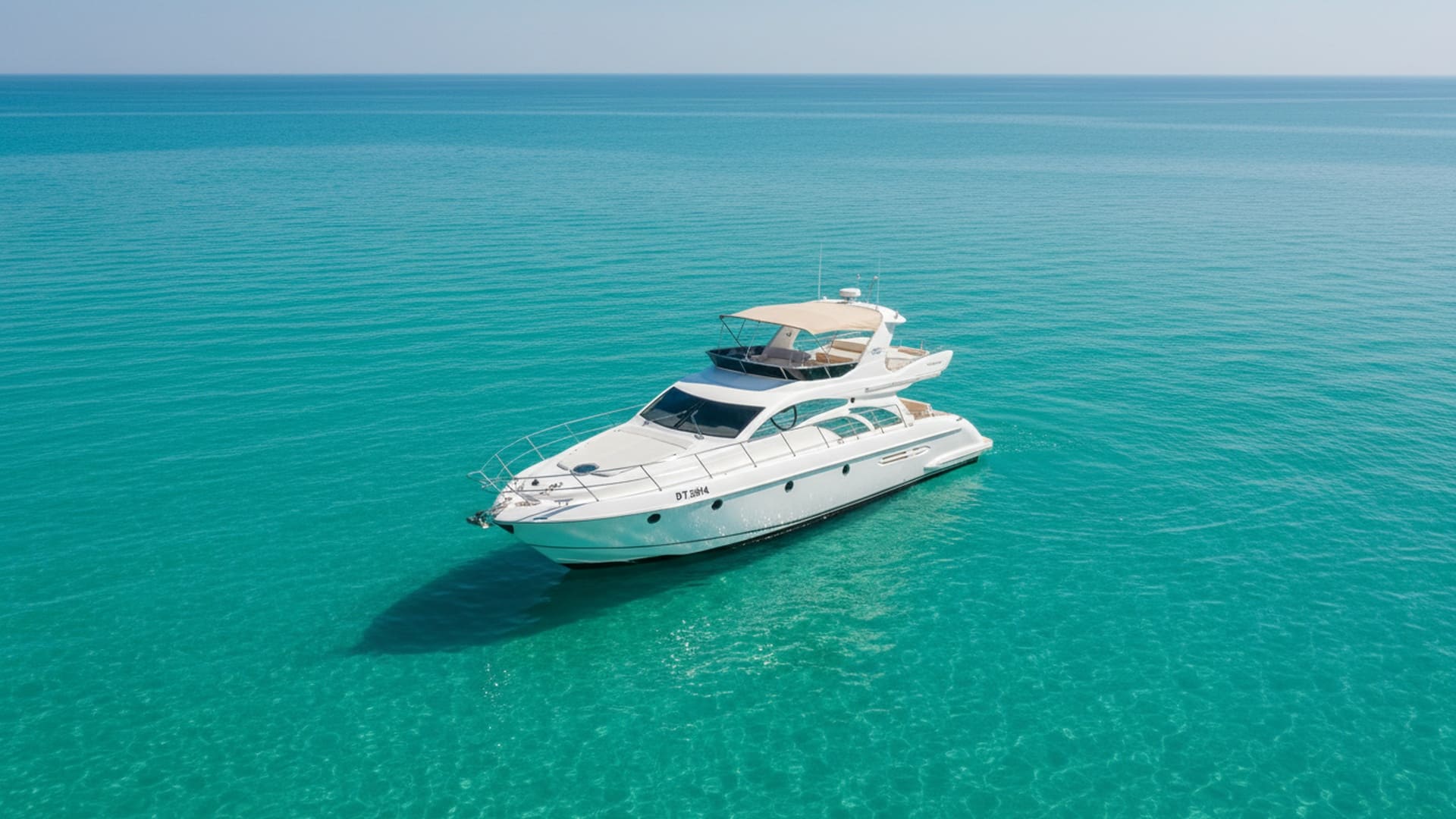 Sunrise Adventurer 50 ft aerial view, Dubai Marina