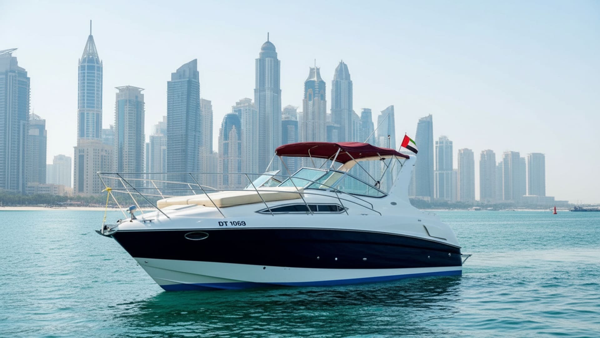 Azure Wave 33 ft luxury yacht in Dubai Marina