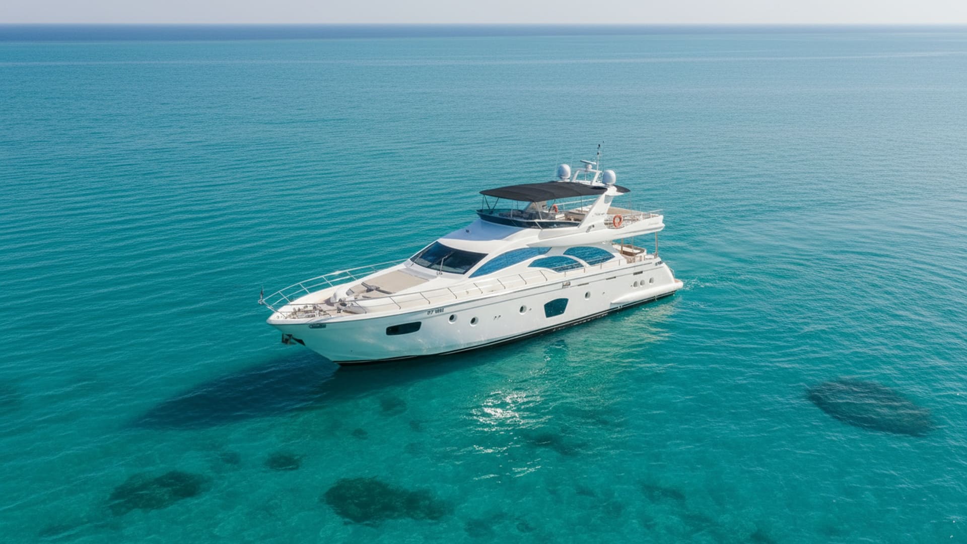 Spirit Paradise 75 ft aerial view, premium yacht rental