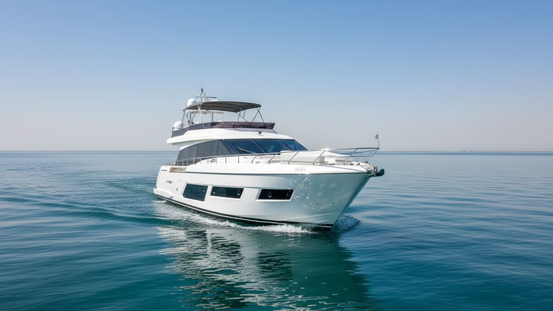 Spacious deck and seating on Mystic Ocean 67 ft yacht