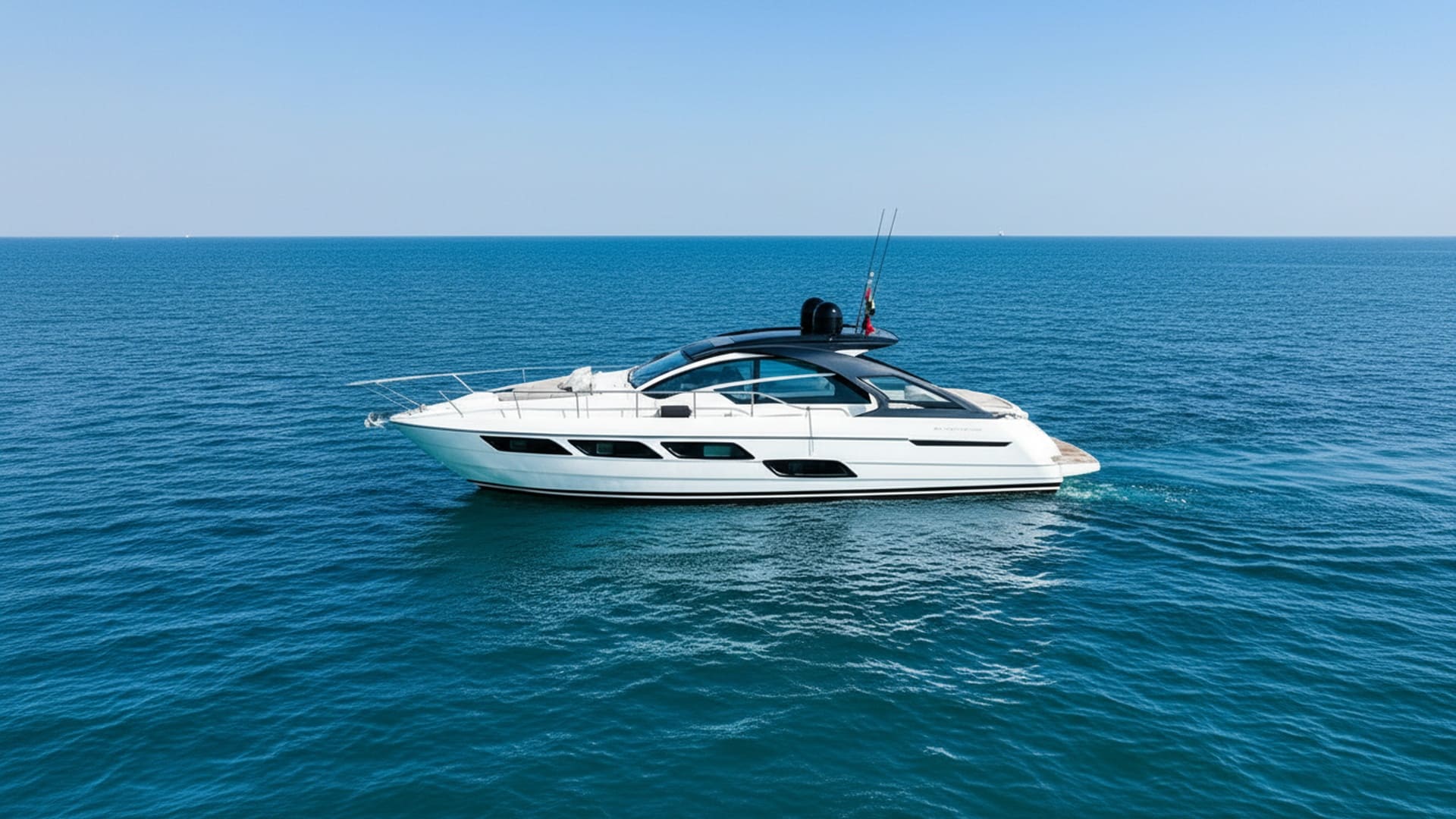 Sleek exterior of Grand Glory 52 ft luxury yacht